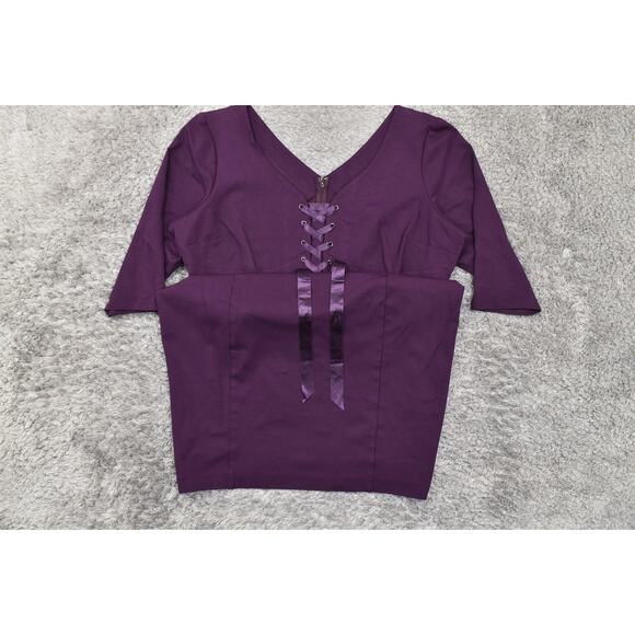 NEW Lane Bryant Purple Sheath Dress Plus Size 22 NWT - Picture 2 of 10